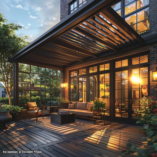 5 avantages clés d'une pergola bioclimatique adossée