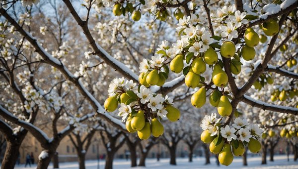 Le poirier fleur d'hiver : la douceur espagnole en hiver
